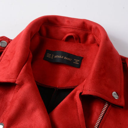 Women's Belted Crop Biker Jacket - Wnkrs