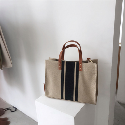 Sac fourre-tout décontracté en toile pour femmes