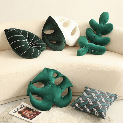 Green Plant Pillow Home Philodendron - Wnkrs
