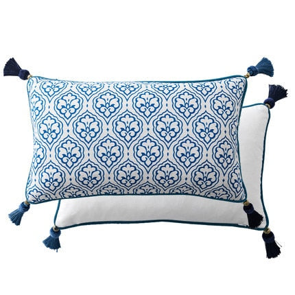 Blue And White Porcelain New Chinese Style Living Room Office Sofa Cushion Cover - Wnkrs