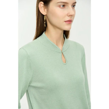 Minimalist U-Collar Long Sleeve Pullover - Wnkrs