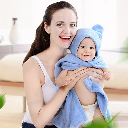 Cotton baby care hooded bath towel - Wnkrs
