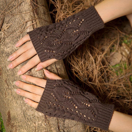 Women's Knitted Fingerless Gloves - Wnkrs