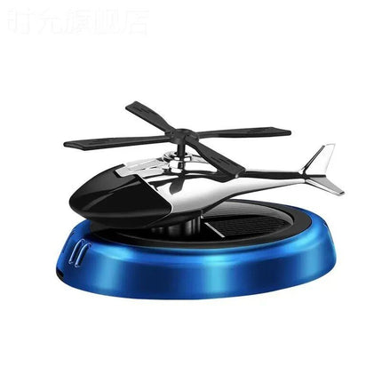 Solar-Powered Helicopter Car Air Freshener: Rotating Aroma Diffuser in 3 Elegant Colors - Wnkrs