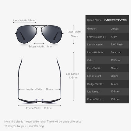 Unisex Aviator Polarized Sunglasses - Wnkrs