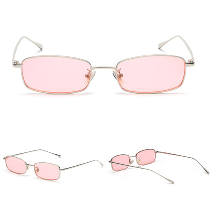 Small Rectangle Sunglasses with Metal Frame - Wnkrs