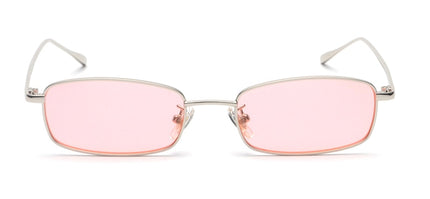 Small Rectangle Sunglasses with Metal Frame - Wnkrs