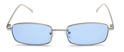 Small Rectangle Sunglasses with Metal Frame - Wnkrs
