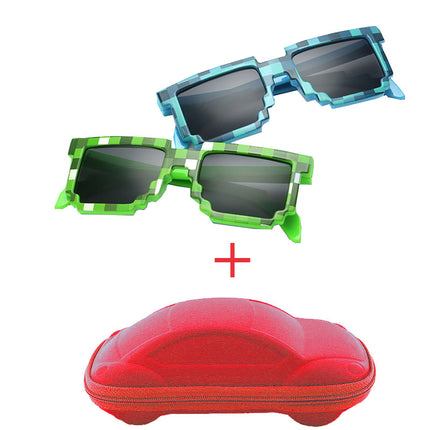 Fashion Kid`s Minecraft Style Sunglasses with Case - Wnkrs