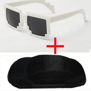 Fashion Kid`s Minecraft Style Sunglasses with Case - Wnkrs