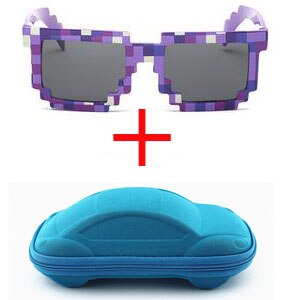 Fashion Kid`s Minecraft Style Sunglasses with Case - Wnkrs