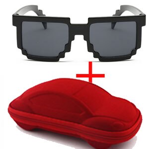 Fashion Kid`s Minecraft Style Sunglasses with Case - Wnkrs