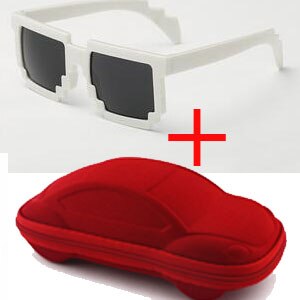 Fashion Kid`s Minecraft Style Sunglasses with Case - Wnkrs