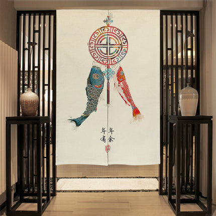 Home Kitchen Bedroom Partition Chinese Style Cloth Curtain - Wnkrs