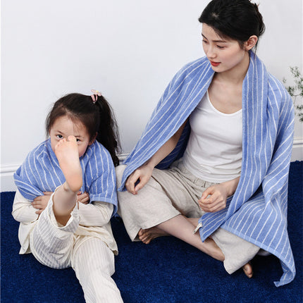 Parent-child Large Rhombus Striped Long-staple Cotton Yarn-dyed Household Towels Bath - Wnkrs