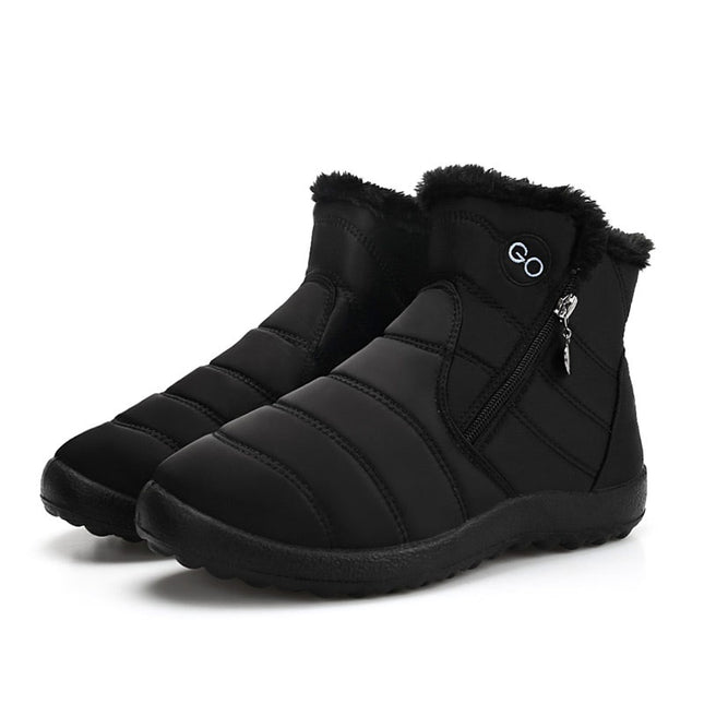 Women's Winter Quilted Fur Boots - Wnkrs