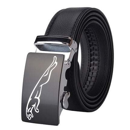 Automatic Buckle Cowhide Leather Belt - Wnkrs