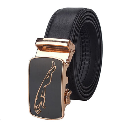 Automatic Buckle Cowhide Leather Belt - Wnkrs