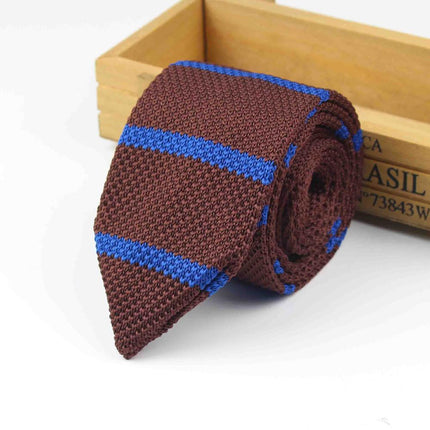 Knitted Striped Classic Men's Ties - Wnkrs