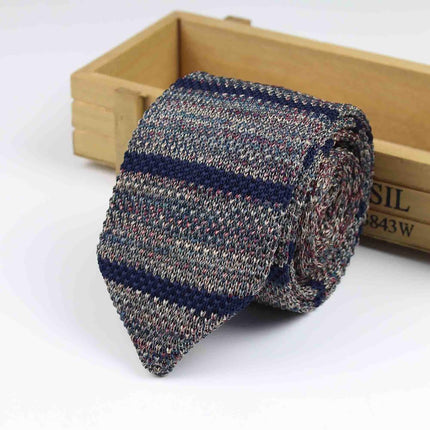 Knitted Striped Classic Men's Ties - Wnkrs