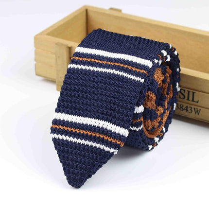 Knitted Striped Classic Men's Ties - Wnkrs