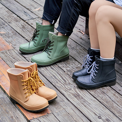 Chaussures de pluie à tube bas décontractées pour femmes, antidérapantes, résistantes à l'usure, épaisses, pour l'extérieur