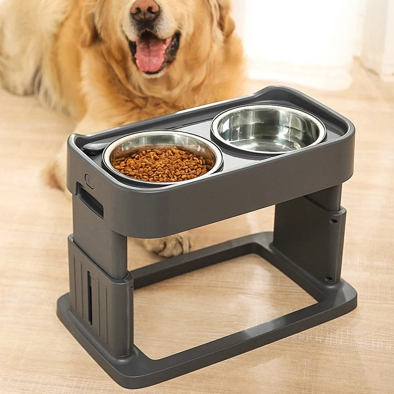 Large Anti-Slip Dog Bowl with Double Bowl Design