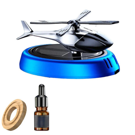 Solar-Powered Helicopter Car Air Freshener: Rotating Aroma Diffuser in 3 Elegant Colors - Wnkrs