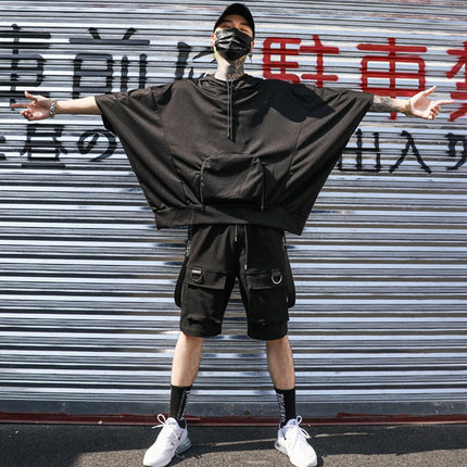 Hip Hop Multi-Pocket Black Shorts for Men - Wnkrs