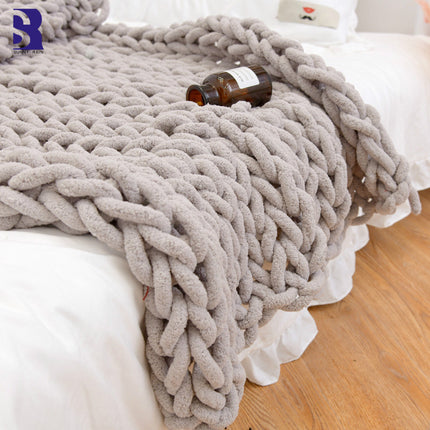 Chenille thick thread blanket handmade blanket - Wnkrs
