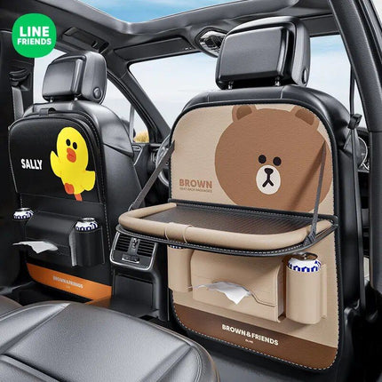 Luxury Leather Car Seat Back Organizer - Multi-Pocket Sunshade Storage Solution - Wnkrs