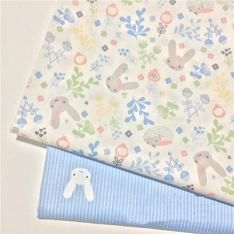 Cotton Twill Cartoon Rabbit Bedding Clothing Fabric