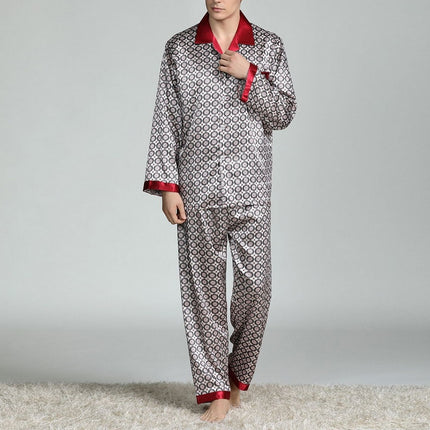 Men's Silk Pajama Sets with Pattern - Wnkrs