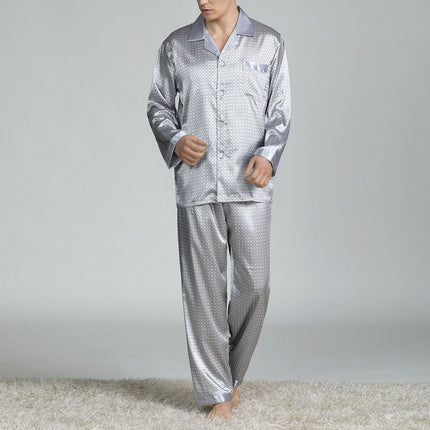 Men's Silk Pajama Sets with Pattern - Wnkrs