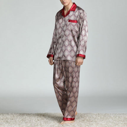 Men's Silk Pajama Sets with Pattern - Wnkrs