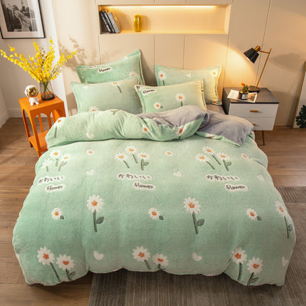 Four-piece Bedding With Velvet Sheets To Keep Warm Milk Velvet - Wnkrs