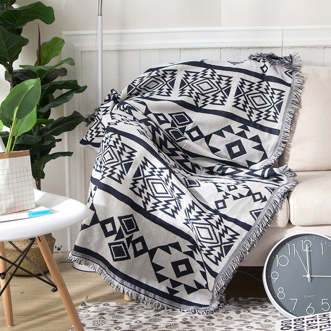Geometric Cotton Blanket Throw Comforter - Wnkrs