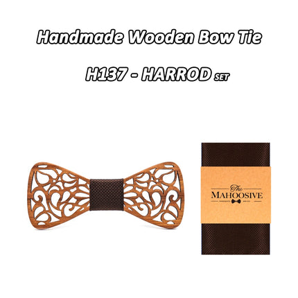 Men's Floral Wood Bow Tie - Wnkrs