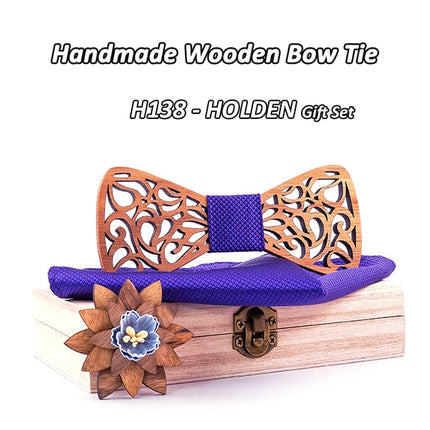 Men's Floral Wood Bow Tie - Wnkrs