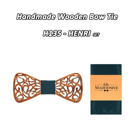 Men's Floral Wood Bow Tie - Wnkrs