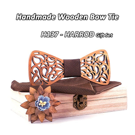 Men's Floral Wood Bow Tie - Wnkrs