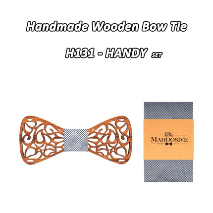 Men's Floral Wood Bow Tie - Wnkrs