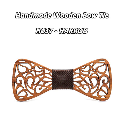 Men's Floral Wood Bow Tie - Wnkrs