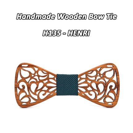 Men's Floral Wood Bow Tie - Wnkrs