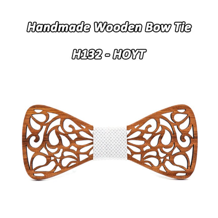 Men's Floral Wood Bow Tie - Wnkrs