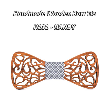 Men's Floral Wood Bow Tie - Wnkrs