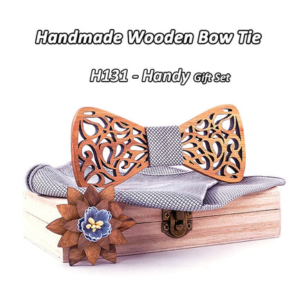 Men's Floral Wood Bow Tie - Wnkrs