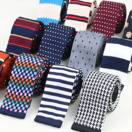 Knitted Striped Men's Ties - Wnkrs