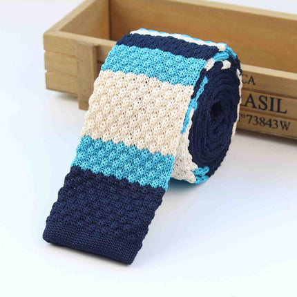 Knitted Striped Men's Ties - Wnkrs