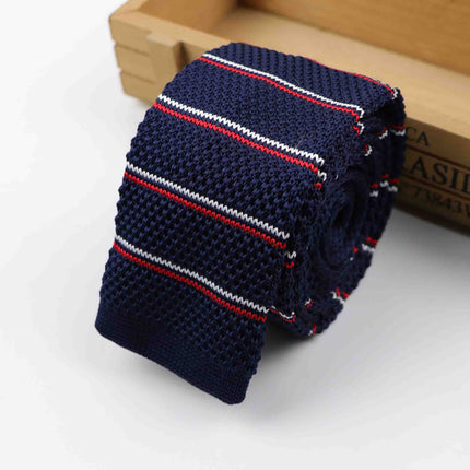 Knitted Striped Men's Ties - Wnkrs